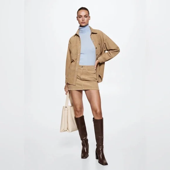 MANGO Tan Corduroy Co-Ord - Picture 2 of 15